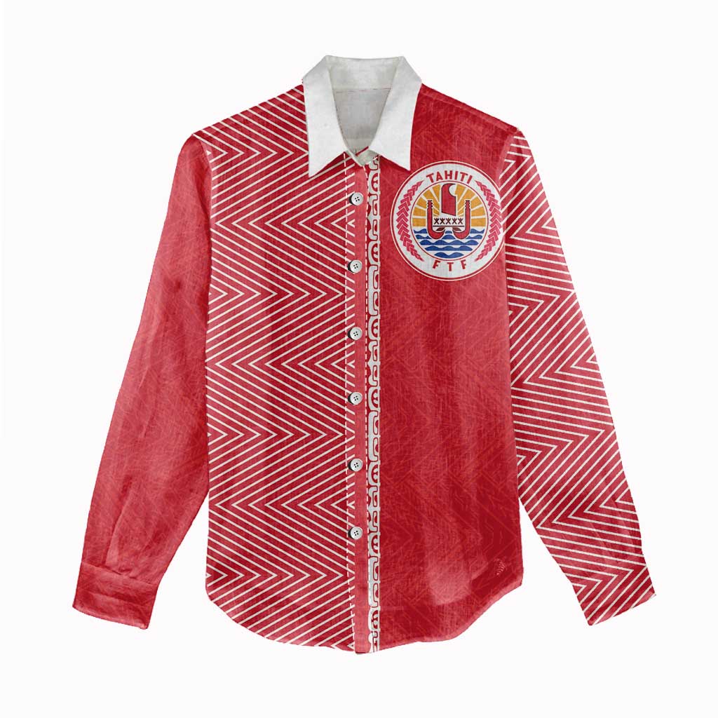 Custom Tahiti Football-Iron Warriors Women Casual Shirt LT03 - Polynesian Pride