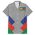 Custom New Caledonia-The Kagus Family Matching Off The Shoulder Long Sleeve Dress and Hawaiian Shirt