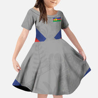Custom New Caledonia-The Kagus Family Matching Off Shoulder Maxi Dress and Hawaiian Shirt