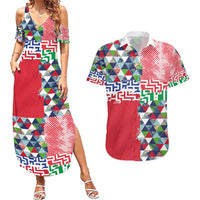 Hawaiian Floral Kakau Tropical Leaves-Sporty Style Couples Matching Summer Maxi Dress and Hawaiian Shirt LT03 Art - Polynesian Pride