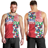 Hawaiian Floral Kakau Tropical Leaves-Sporty Style Men Tank Top