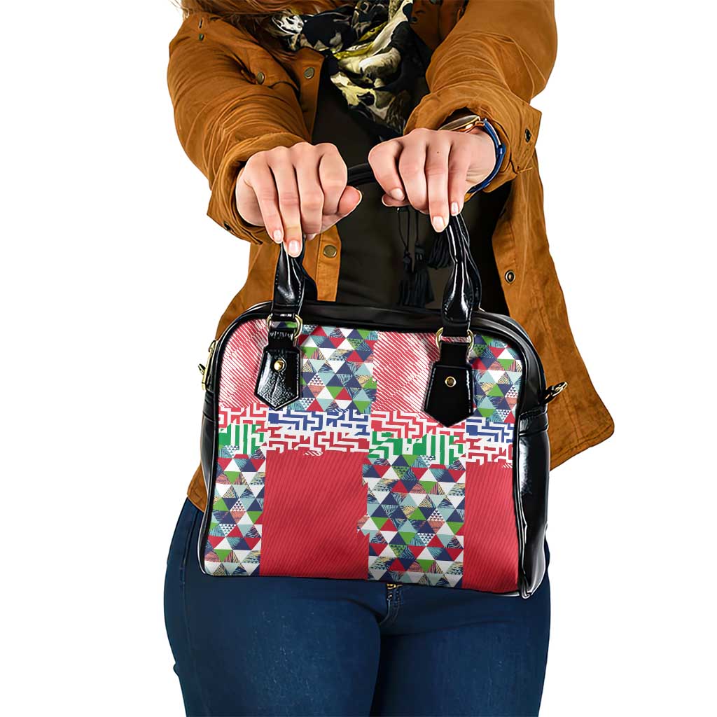 Hawaiian Floral Kakau Tropical Leaves-Sporty Style Shoulder Handbag