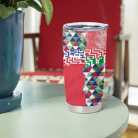 Hawaiian Floral Kakau Tropical Leaves-Sporty Style Tumbler Cup LT03 - Polynesian Pride
