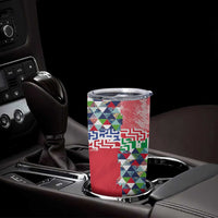 Hawaiian Floral Kakau Tropical Leaves-Sporty Style Tumbler Cup LT03 - Polynesian Pride