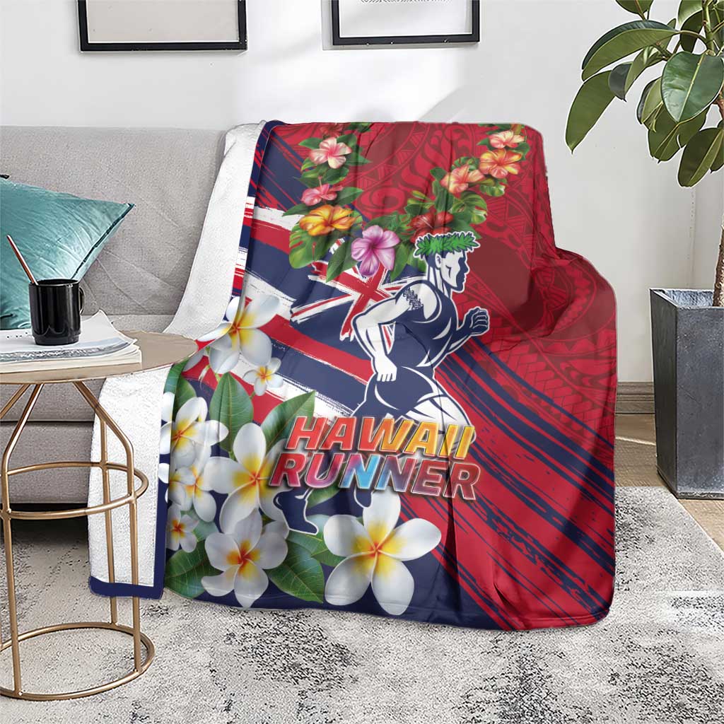 Hawaii Runner-Kakau Art with Lei and Plumeria Blanket