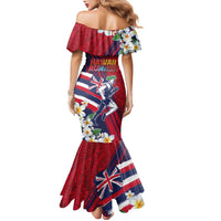Hawaii Runner-Kakau Art with Lei and Plumeria Family Matching Mermaid Dress and Hawaiian Shirt LT03 - Polynesian Pride