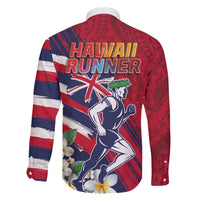 Hawaii Runner-Kakau Art with Lei and Plumeria Family Matching Off The Shoulder Long Sleeve Dress and Hawaiian Shirt LT03 - Polynesian Pride