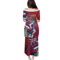 Hawaii Runner-Kakau Art with Lei and Plumeria Family Matching Puletasi and Hawaiian Shirt LT03 - Polynesian Pride