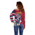 Hawaii Runner-Kakau Art with Lei and Plumeria Off Shoulder Sweater