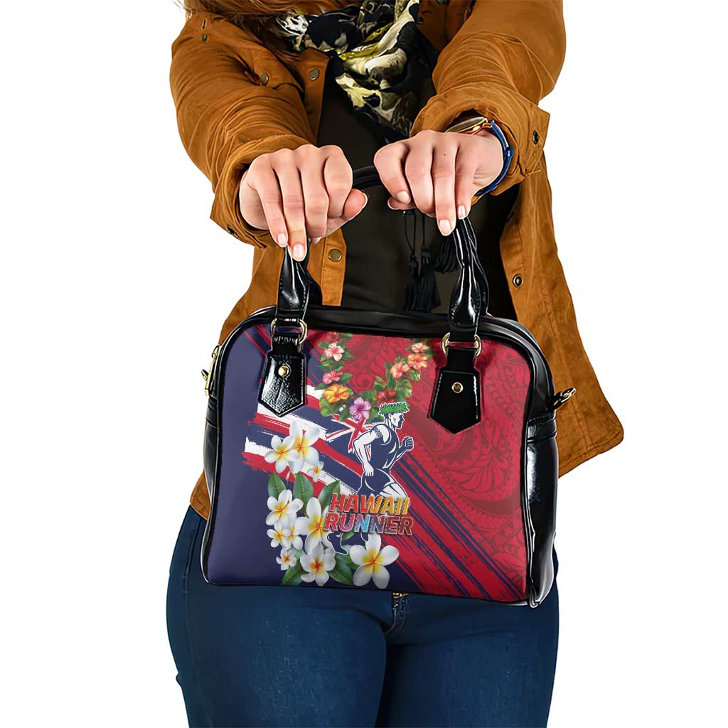 Hawaii Runner-Kakau Art with Lei and Plumeria Shoulder Handbag