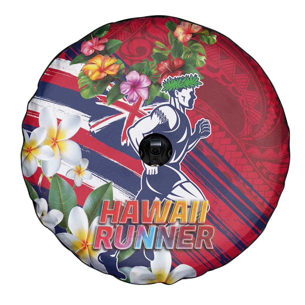 Hawaii Runner-Kakau Art with Lei and Plumeria Spare Tire Cover LT03 - Polynesian Pride