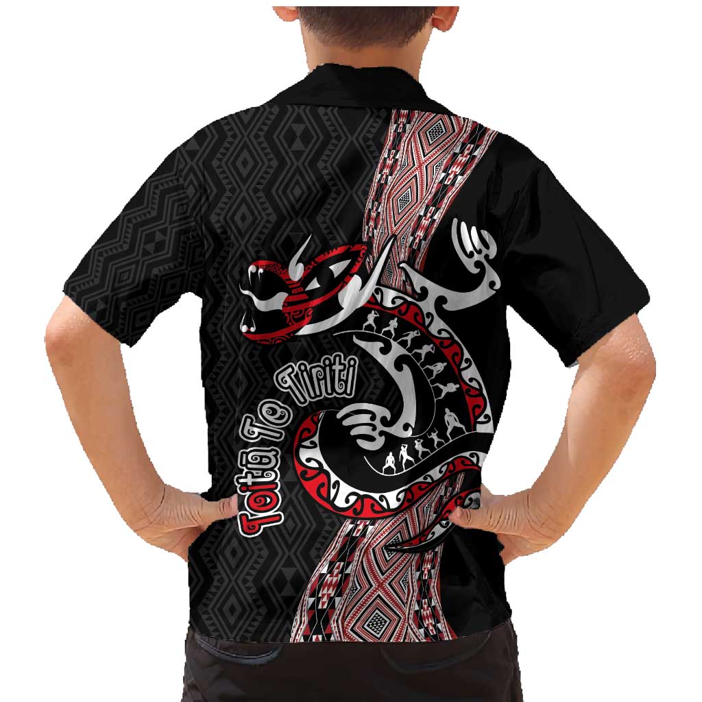 Aotearoa Toitu Te Tiriti Taniko Family Matching Mermaid Dress and Hawaiian Shirt Maori Taniwha Haka - Honour the Treaty LT03 - Polynesian Pride