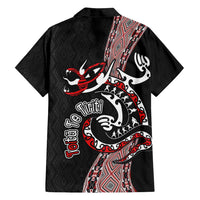 Aotearoa Toitu Te Tiriti Taniko Family Matching Tank Maxi Dress and Hawaiian Shirt Maori Taniwha Haka - Honour the Treaty LT03 - Polynesian Pride