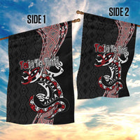 Aotearoa Toitu Te Tiriti Taniko Garden Flag Maori Taniwha Haka - Honour the Treaty LT03 - Polynesian Pride