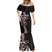 Aotearoa Toitu Te Tiriti Taniko Mermaid Dress Maori Taniwha Haka - Honour the Treaty LT03 - Polynesian Pride