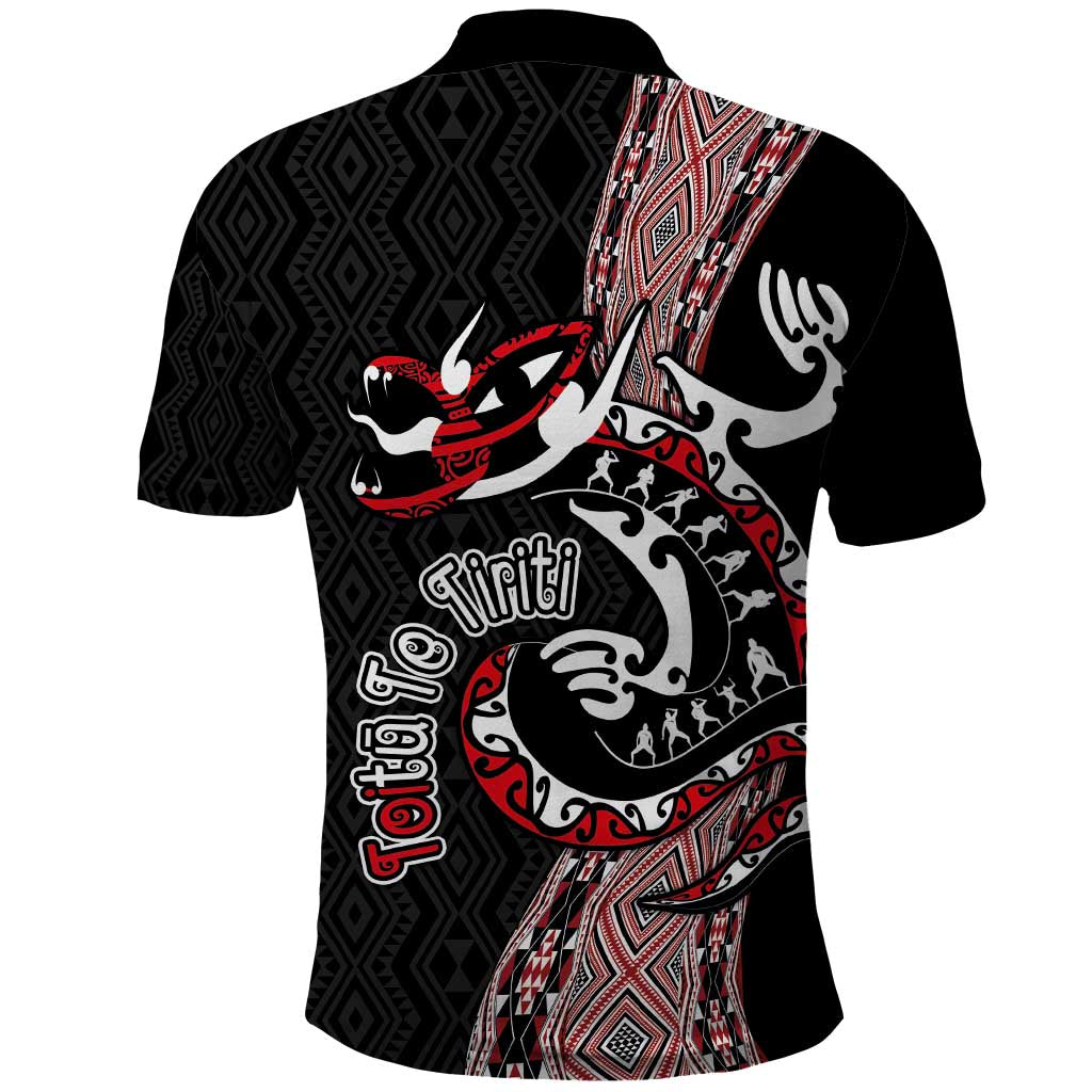 Aotearoa Toitu Te Tiriti Taniko Polo Shirt Maori Taniwha Haka - Honour the Treaty LT03 - Polynesian Pride
