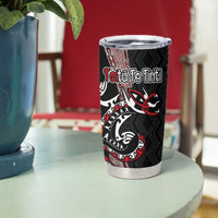 Aotearoa Toitu Te Tiriti Taniko Tumbler Cup Maori Taniwha Haka - Honour the Treaty LT03 - Polynesian Pride