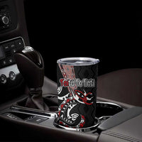 Aotearoa Toitu Te Tiriti Taniko Tumbler Cup Maori Taniwha Haka - Honour the Treaty LT03 - Polynesian Pride