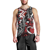 Aotearoa Maori Moko Art with Taniko Half Style Men Tank Top