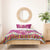 Hawaiian Lei Turtle and Plumeria Bedding Set Polynerian Art Tattoo-Plum Pink Color