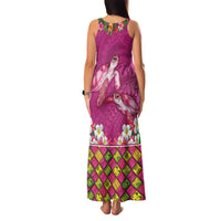 Hawaiian Lei Turtle and Plumeria Family Matching Tank Maxi Dress and Hawaiian Shirt Polynerian Art Tattoo-Plum Pink Color LT03 - Polynesian Pride