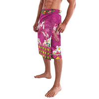 Hawaiian Lei Turtle and Plumeria Lavalava Polynerian Art Tattoo-Plum Pink Color