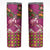 Hawaiian Lei Turtle and Plumeria Skinny Tumbler Polynerian Art Tattoo-Plum Pink Color