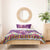 Hawaiian Lei Turtle and Plumeria Bedding Set Polynerian Art Tattoo-Mauve Color