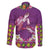 Hawaiian Lei Turtle and Plumeria Family Matching Tank Maxi Dress and Hawaiian Shirt Polynerian Art Tattoo-Mauve Color