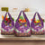 Hawaiian Lei Turtle and Plumeria Grocery Bag Polynerian Art Tattoo-Mauve Color