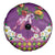Hawaiian Lei Turtle and Plumeria Spare Tire Cover Polynerian Art Tattoo-Mauve Color