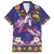 Hawaiian Lei Turtle and Plumeria Family Matching Tank Maxi Dress and Hawaiian Shirt Polynerian Art Tattoo-Navy Color