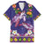 Hawaiian Lei Turtle and Plumeria Hawaiian Shirt Polynerian Art Tattoo-Navy Color