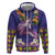Hawaiian Lei Turtle and Plumeria Hoodie Polynerian Art Tattoo-Navy Color