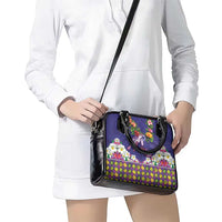 Hawaiian Lei Turtle and Plumeria Shoulder Handbag Polynerian Art Tattoo-Navy Color LT03 - Polynesian Pride