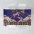 Hawaiian Lei Turtle and Plumeria Tablecloth Polynerian Art Tattoo-Navy Color
