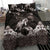 Hawaiian Lei Turtle and Plumeria Bedding Set Polynerian Art Tattoo-Grayscale Mode