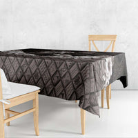 Hawaiian Lei Turtle and Plumeria Tablecloth Polynerian Art Tattoo-Grayscale Mode