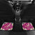 Hawaiian Plumeria and Humpback Whales Car Mats Polynerian Art Tattoo-Plum Pink Color