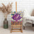 Hawaiian Plumeria and Humpback Whales Canvas Wall Art Polynerian Art Tattoo-Mauve Color