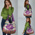 Hawaiian Plumeria and Humpback Whales Grocery Bag Polynerian Art Tattoo-Mauve Color