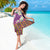 Hawaiian Plumeria and Humpback Whales Sarong Polynerian Art Tattoo-Mauve Color