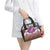 Hawaiian Plumeria and Humpback Whales Shoulder Handbag Polynerian Art Tattoo-Mauve Color