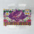 Hawaiian Plumeria and Humpback Whales Tablecloth Polynerian Art Tattoo-Mauve Color