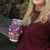 Hawaiian Plumeria and Humpback Whales Tumbler Cup Polynerian Art Tattoo-Mauve Color
