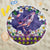 Hawaiian Plumeria and Humpback Whales Beach Blanket Polynerian Art Tattoo-Navy Color