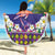 Hawaiian Plumeria and Humpback Whales Beach Blanket Polynerian Art Tattoo-Navy Color