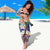 Hawaiian Plumeria and Humpback Whales Sarong Polynerian Art Tattoo-Navy Color
