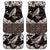 Hawaiian Plumeria and Humpback Whales Car Mats Polynerian Art Tattoo-Grayscale Mode