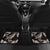 Hawaiian Plumeria and Humpback Whales Car Mats Polynerian Art Tattoo-Grayscale Mode